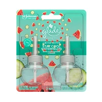 Glade Plugins Scented Oil Refill - Stay Cool Watermelon Scent, 0.67 oz - 2 ct