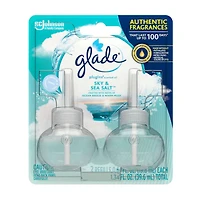 Glade PlugIns Scented Oil Air Freshener Refills - Sky & Sea Salt, 0.67 oz - 2 ct