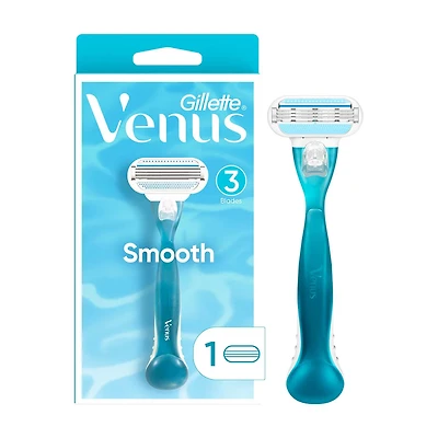 Gillette Venus Smooth Women's Razor Handle with 3 Blade Cartridge