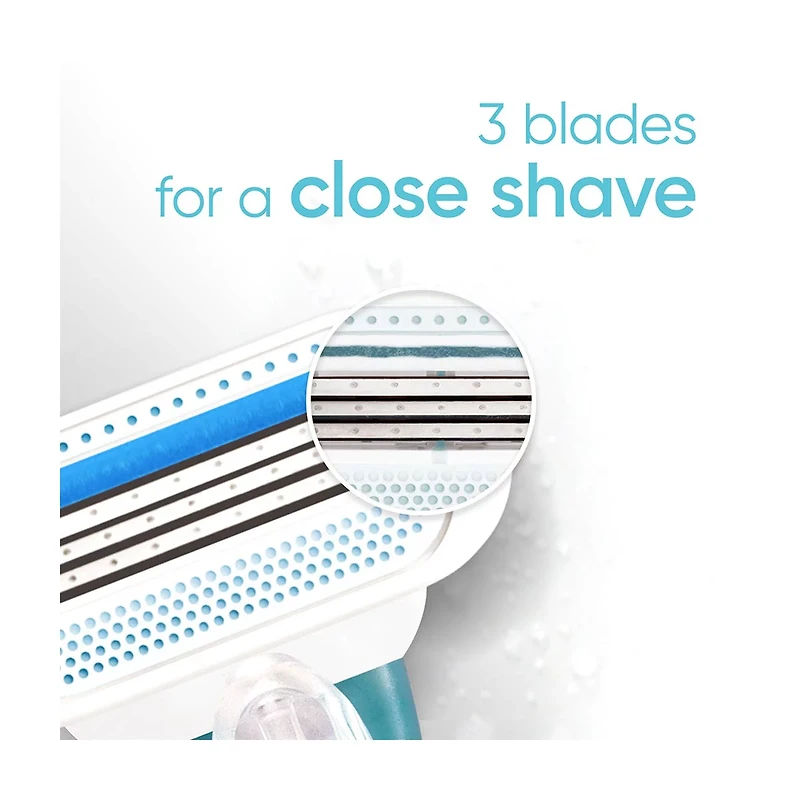 Gillette Venus Smooth Women's Razor Handle with 3 Blade Cartridge