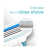 Gillette Venus Smooth Women's Razor Handle with 3 Blade Cartridge