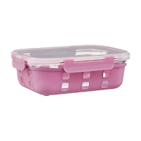 Food Storage Container with Snap-on Lid, Silicone
