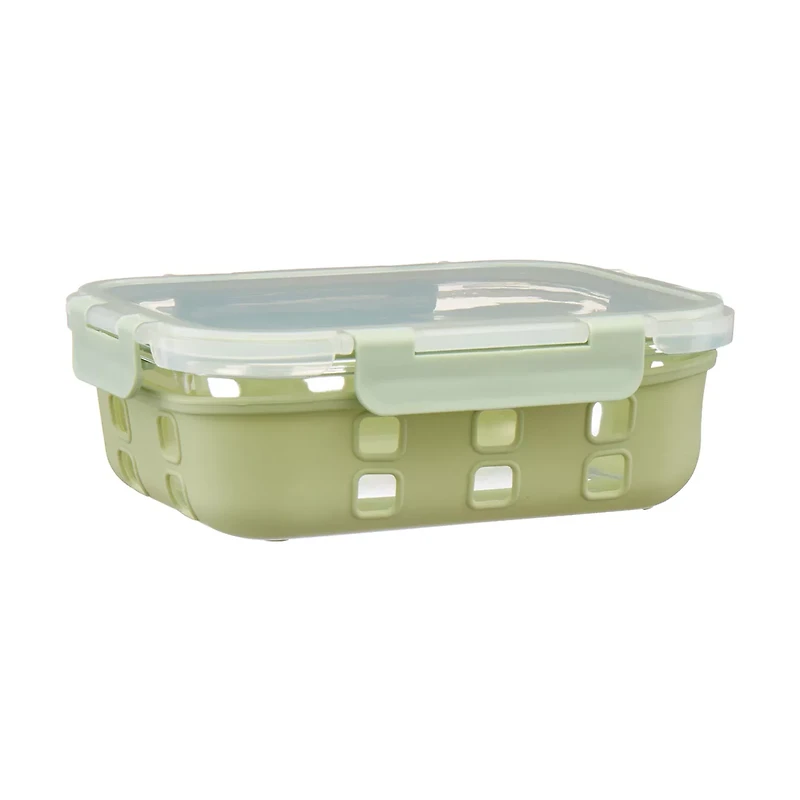 Food Storage Container with Snap-on Lid, Silicone