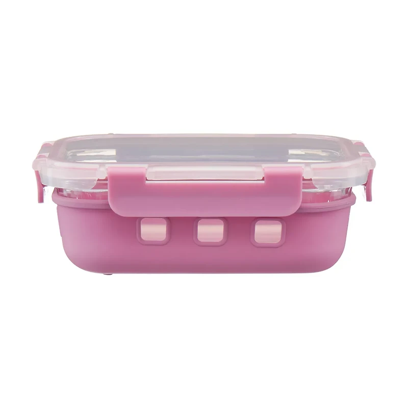 Food Storage Container with Snap-on Lid, Silicone, 21.6 oz