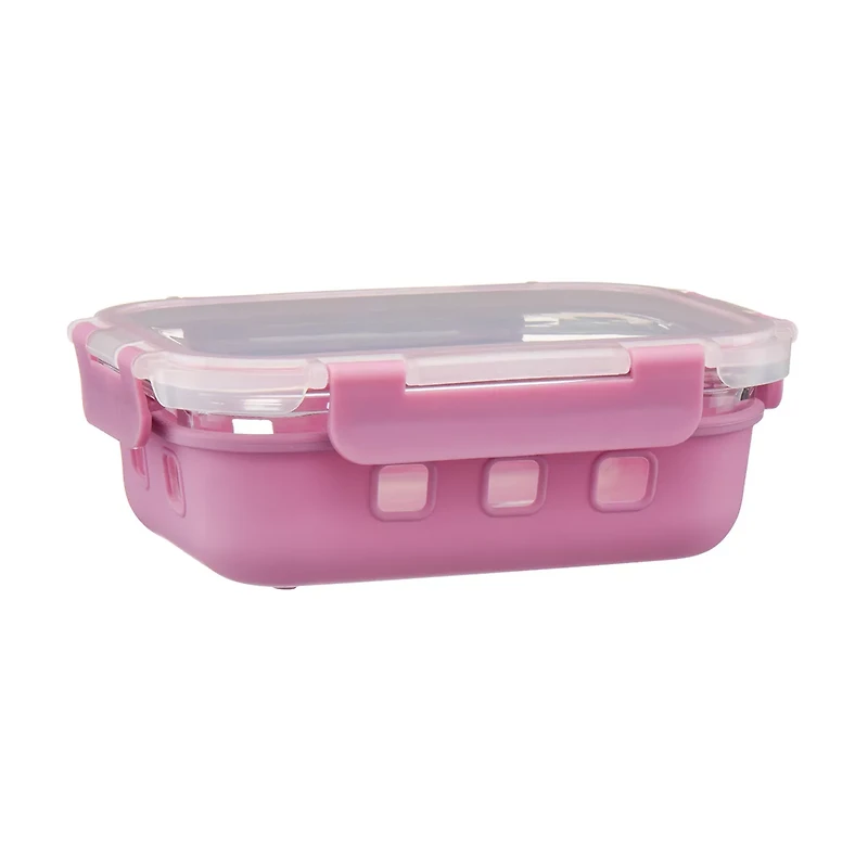 Food Storage Container with Snap-on Lid, Silicone, 21.6 oz