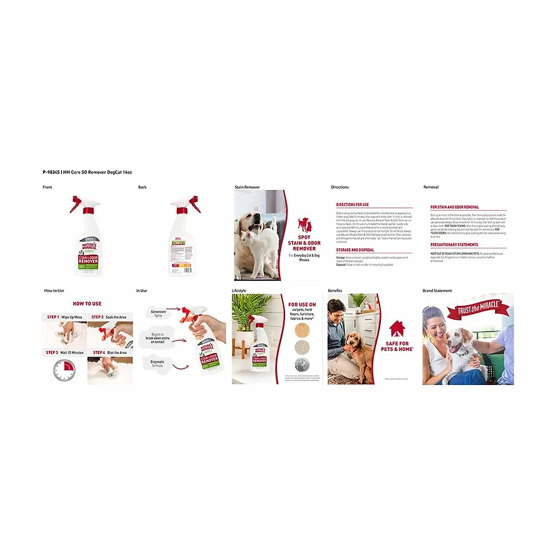 Nature's Miracle Stain & Odor Remover, Enzymatic Formula, 14 fl oz