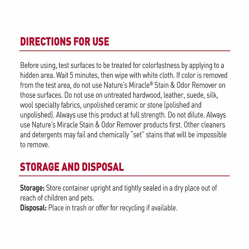 Nature's Miracle Stain & Odor Remover, Enzymatic Formula, 14 fl oz