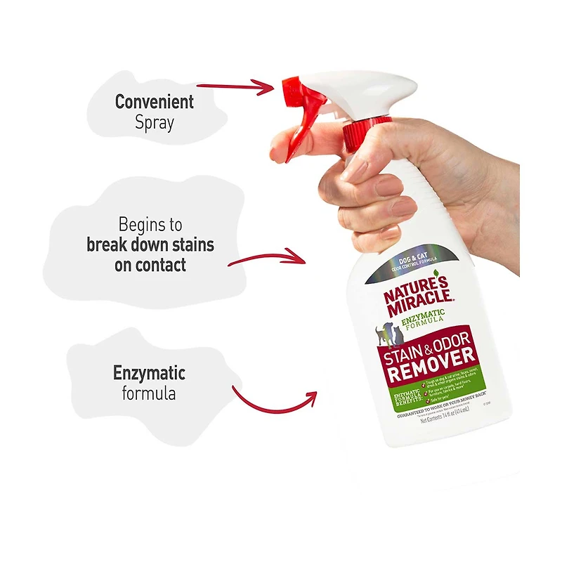 Nature's Miracle Stain & Odor Remover, Enzymatic Formula, 14 fl oz