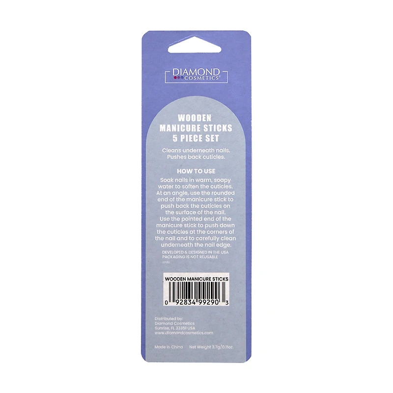 5 Piece Wooden Manicure Sticks