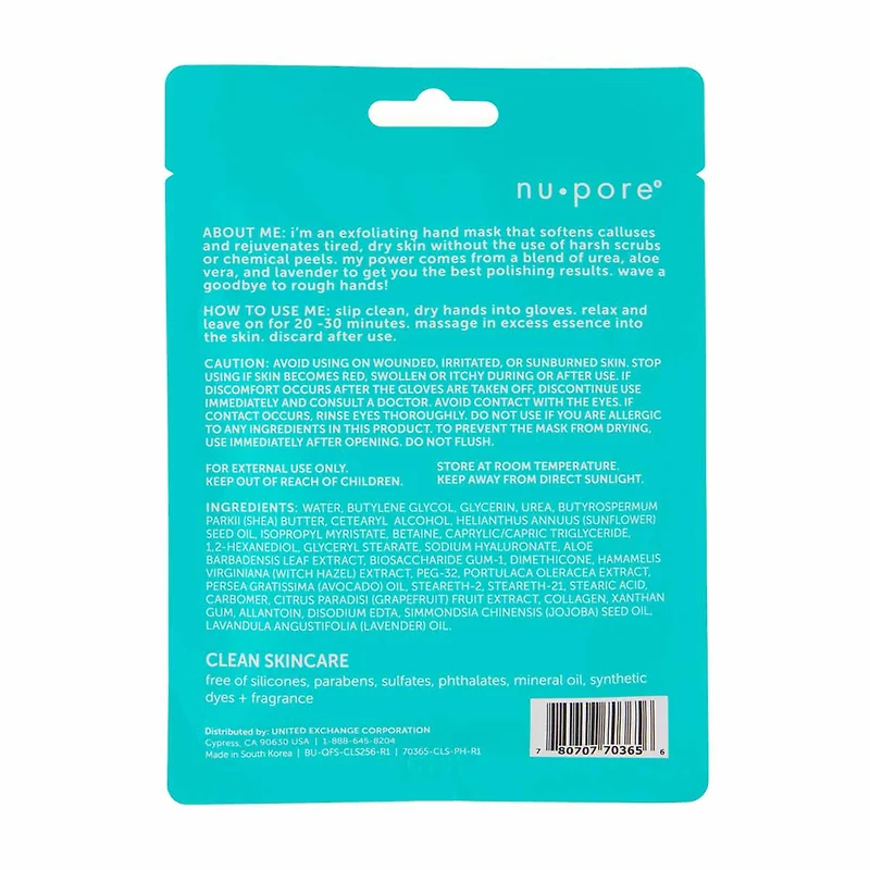 Nu Pore K-Beauty Miracle Mani Exfoliating Hand Mask