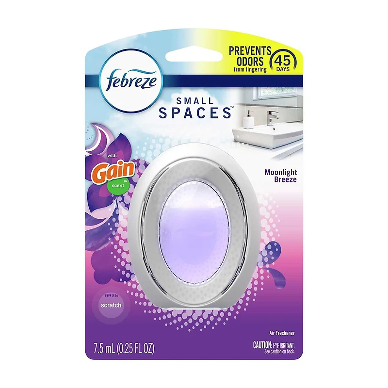 Febreze Small Spaces Air Freshener with Gain - Moonlight Breeze, 0.25 fl oz