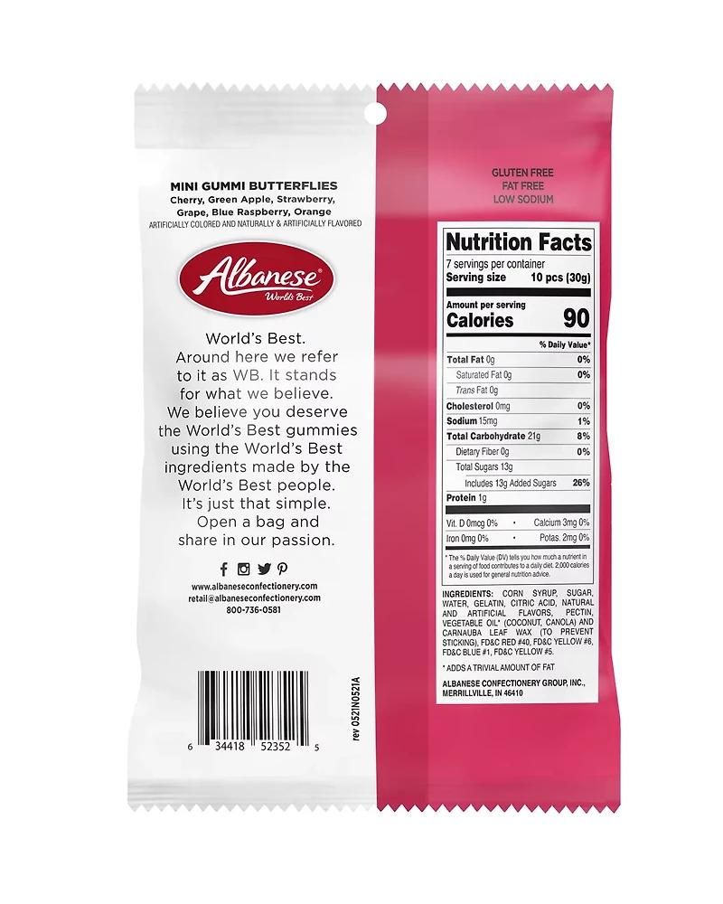 Albanese Mini Gummi Butterflies, 7.5 oz.