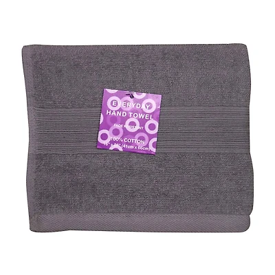 Cotton Hand Towel, Gray, 16 in x 26 in