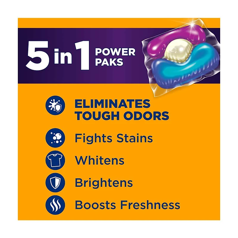 Arm & Hammer with OxiClean Odor Blasters 5-in-1 Power Paks, Fresh Burst, 42 ct