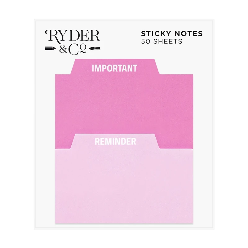 Ryder & Co Sticky Notes, Reminders Card