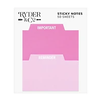 Ryder & Co Sticky Notes, Reminders Card