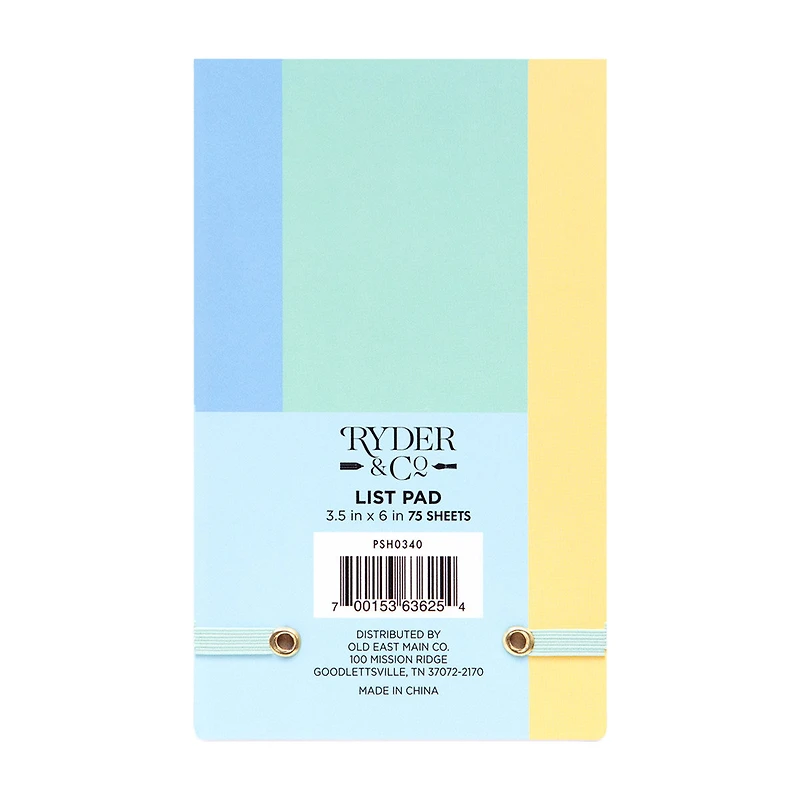 Ryder & Co List Pad, To Do List