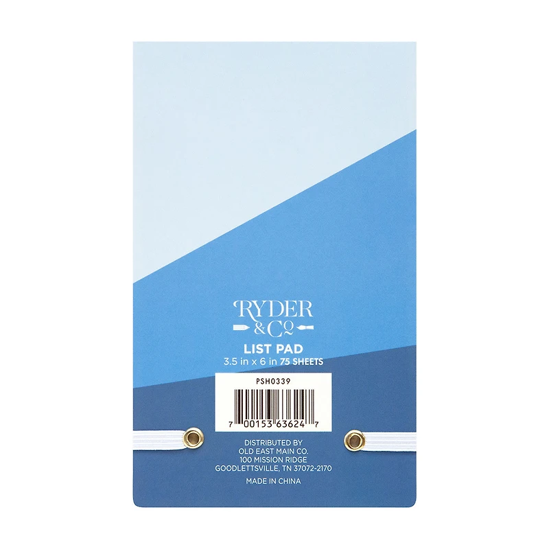 Ryder & Co List Pad, Daily Tracker