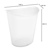 Sterilite Oval Wastebasket, Clear, 3 gal
