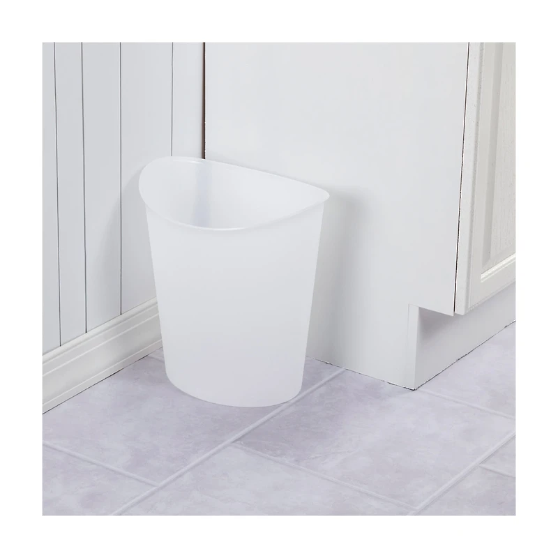 Sterilite Oval Wastebasket, Clear, 3 gal
