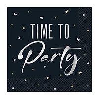 Silver Happy Birthday Luncheon Napkins, 16 ct