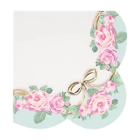 Golden Garden Party Scalloped Dinner Napkins, 16 ct