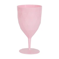 Textured Plastic Wine Glass, 12 oz, Pink