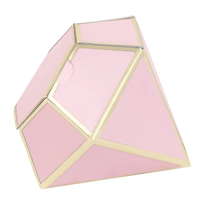 Foil Gold and Pink Diamond Shaped Favor Boxes, 8 ct
