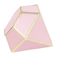 Foil Gold and Pink Diamond Shaped Favor Boxes, 8 ct
