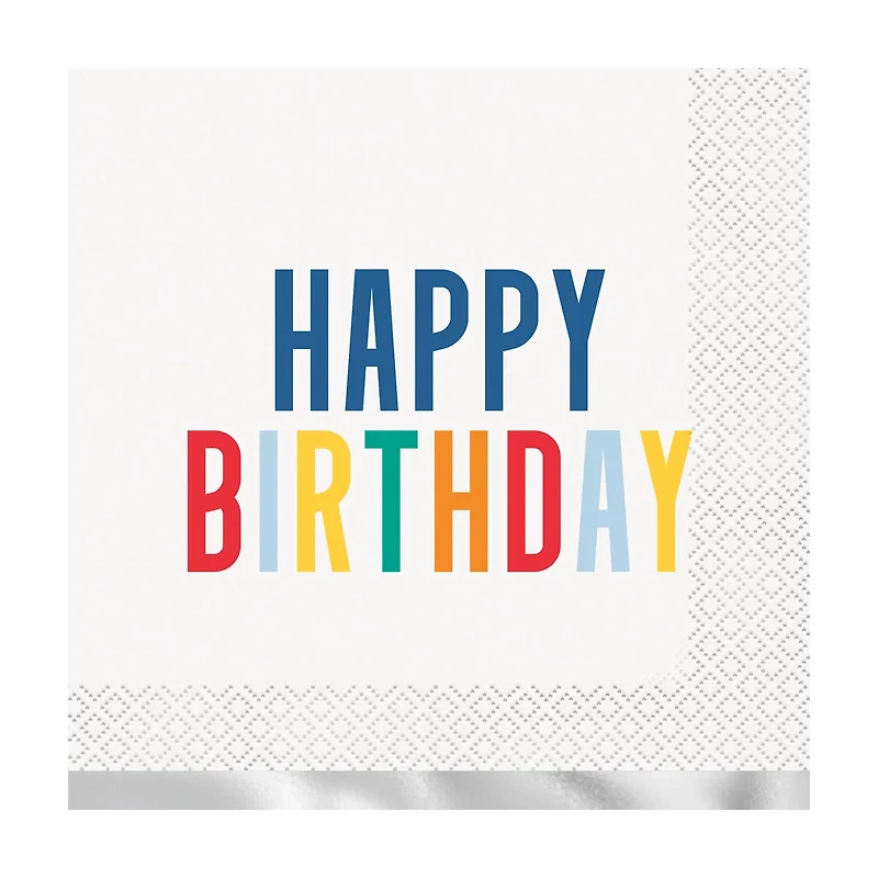 'Happy Birthday' Luncheon Napkins, 16 ct