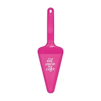 Plastic 'Eat More Cake' Cake Server, Pink
