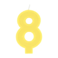 Number 8 Birthday Candle, Yellow