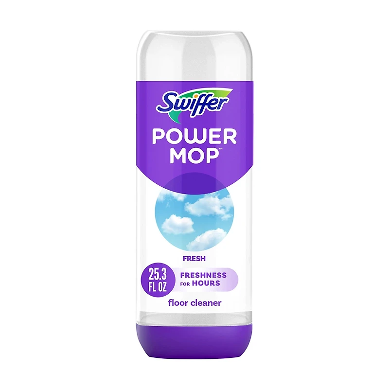 Swiffer PowerMop Floor Cleaning Solution with Fresh Scent, 25.3 fl oz