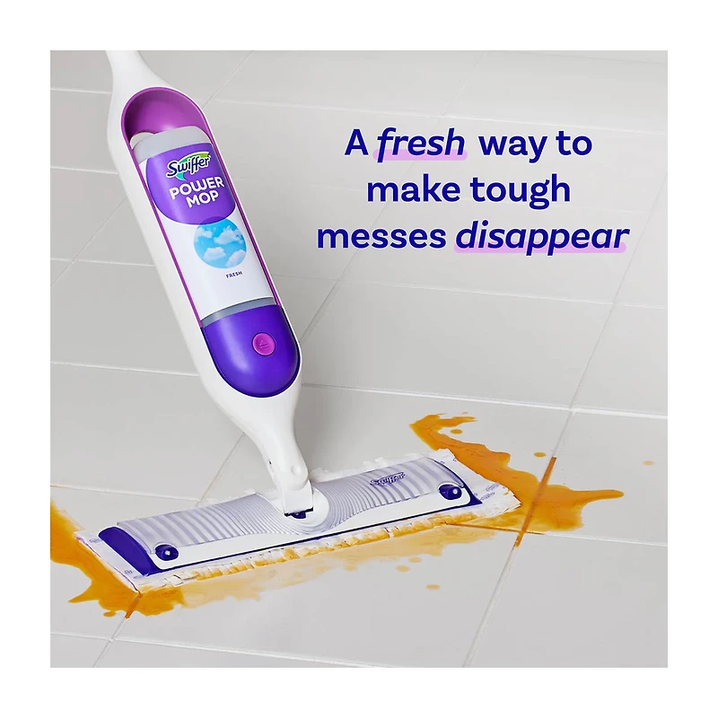 Swiffer PowerMop Floor Cleaning Solution with Fresh Scent, 25.3 fl oz