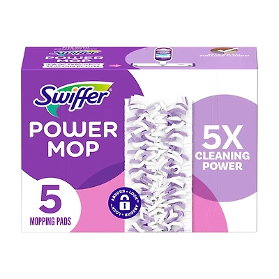 Swiffer PowerMop Mopping Pads, 5 ct