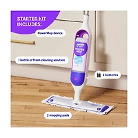 Swiffer PowerMop Multi-Surface Mop Kit for Floor Cleaning, Fresh Scent