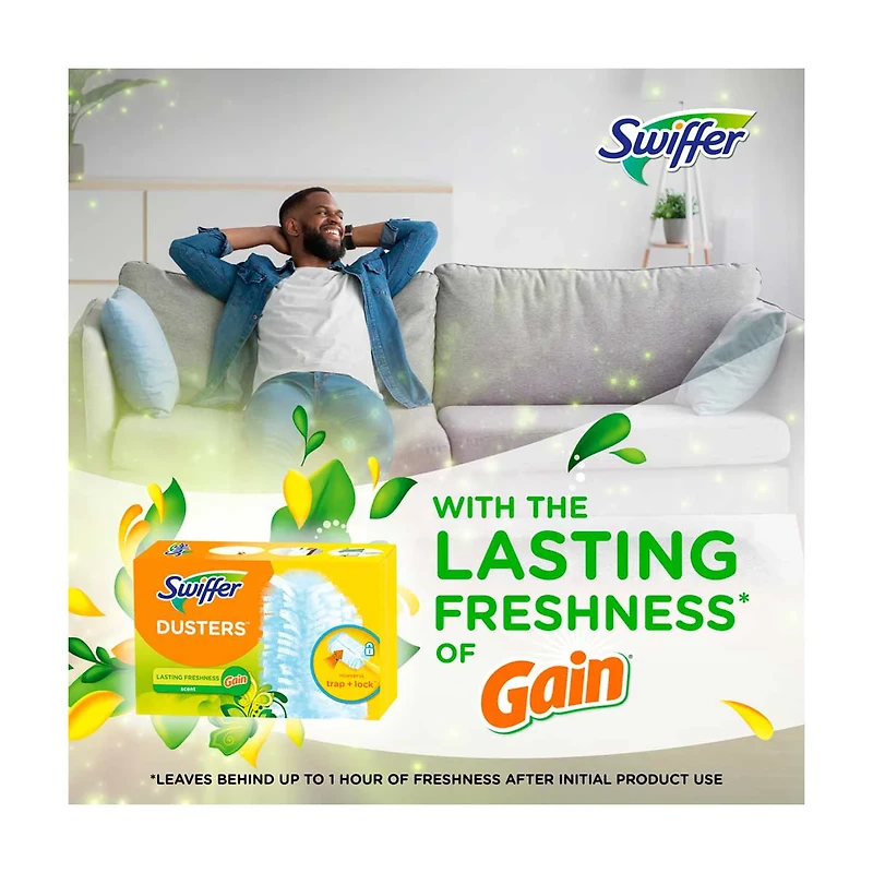 Swiffer Dusters Multi-Surface Duster Refills for Cleaning, Gain Original Scent, 10 count