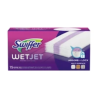 Swiffer WetJet Spray Mop Multi-Surface Mopping Pads for Floor Cleaning, 15 count