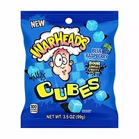 Warheads Blue Raspberry Cubes, 3.5 oz