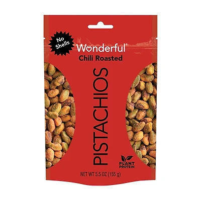 Wonderful No Shells Chili Roasted Pistachios, 5.5 oz