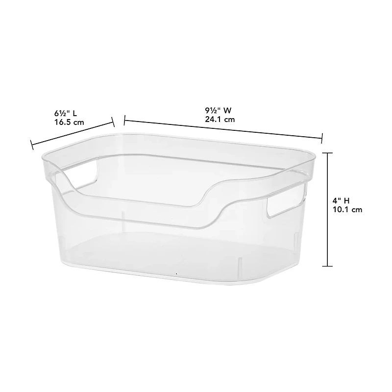 Sterilite Open Plastic Bins, Set of 2, Small