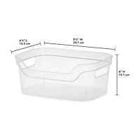 Sterilite Open Plastic Bins, Set of 2, Small