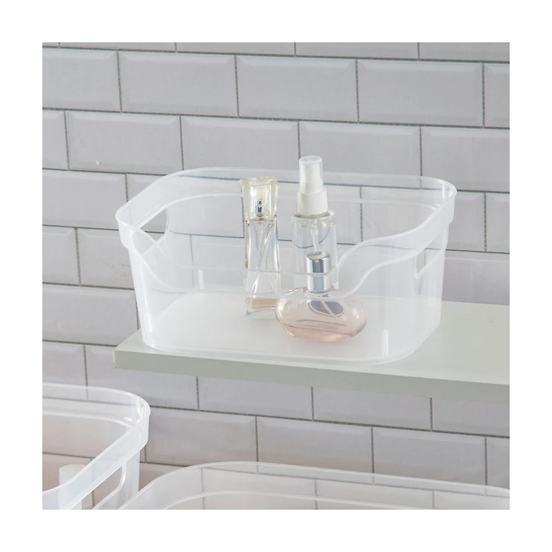 Sterilite Open Plastic Bins, Set of 2, Small