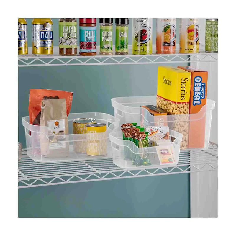 Sterilite Open Plastic Bins, Set of 2, Small