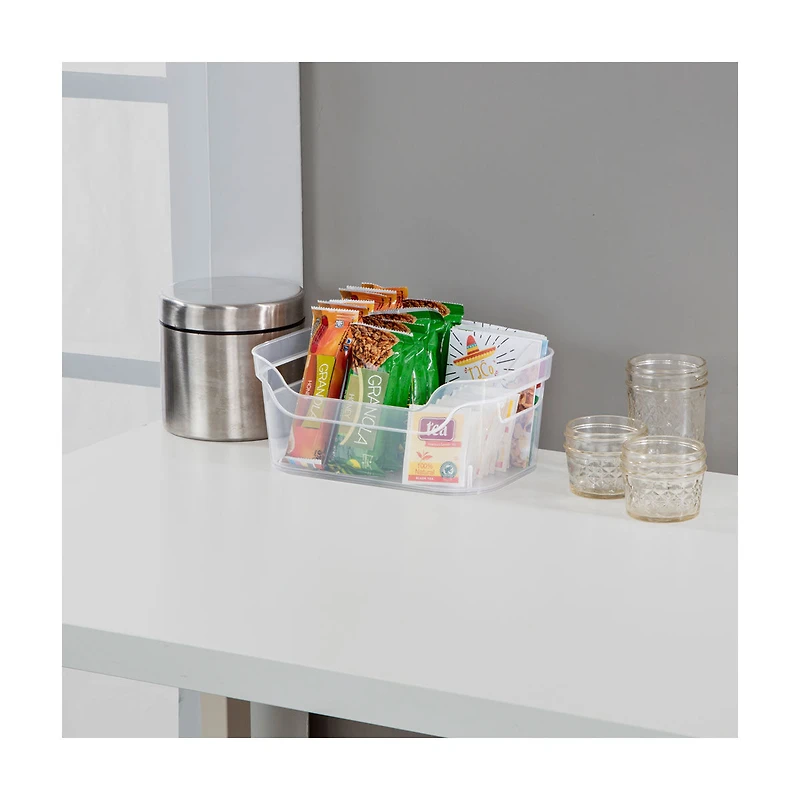 Sterilite Open Plastic Bins, Set of 2, Small