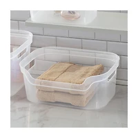 Sterilite Open Plastic Bin, Clear