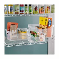 Sterilite Open Plastic Bin, Clear