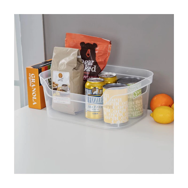 Sterilite Open Plastic Bin, Clear