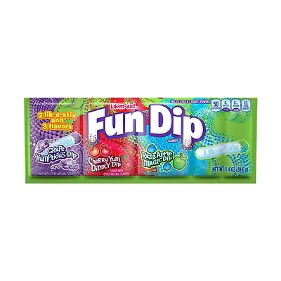 Lik-M-Aid Fun Dip Candy - 3 Flavors, 1.4 oz