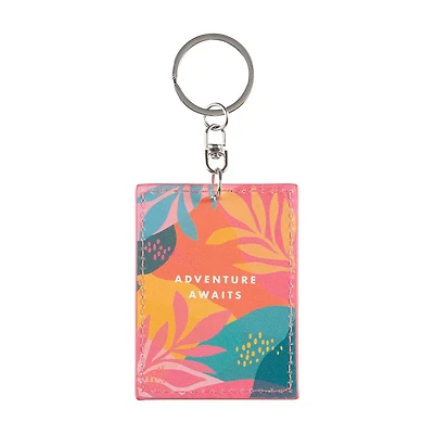 'Adventure Awaits' Vegan Leather Keychain